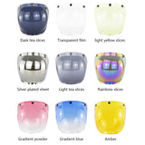 SEAMETAL Open Face Helmet Visor Motorcycle Helmets Bubble Visors Flip Up Motorcycles Visor Lens Motorcycle Helmet Accessories