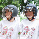 SEAMETAL Open Face Helmet Visor Motorcycle Helmets Bubble Visors Flip Up Motorcycles Visor Lens Motorcycle Helmet Accessories