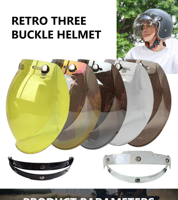 SEAMETAL Open Face Helmet Visor Motorcycle Helmets Bubble Visors Flip Up Motorcycles Visor Lens Motorcycle Helmet