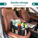 SEAMETAL Large Capacity Collapsible Car Seat Organizer with Multiple Compartments Auto Trunk Cargo Storage Box Interior Supplies