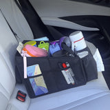 SEAMETAL Large Capacity Collapsible Car Seat Organizer with Multiple Compartments Auto Trunk Cargo Storage Box Interior Supplies