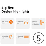 SEAMETAL Round Car Steering Wheel General Car Decoration Accessories Non-slip Gloss Gloss Carbon Fiber Texture Suitable For BMW Audi