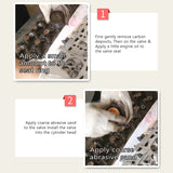 SEAMETAL 2Pcs Motorcycle Manual Valve Lapping Grinding Sticks Rubber Control Valve Lapping Compound Kit Engine Valve Auto Motorcycle Tool