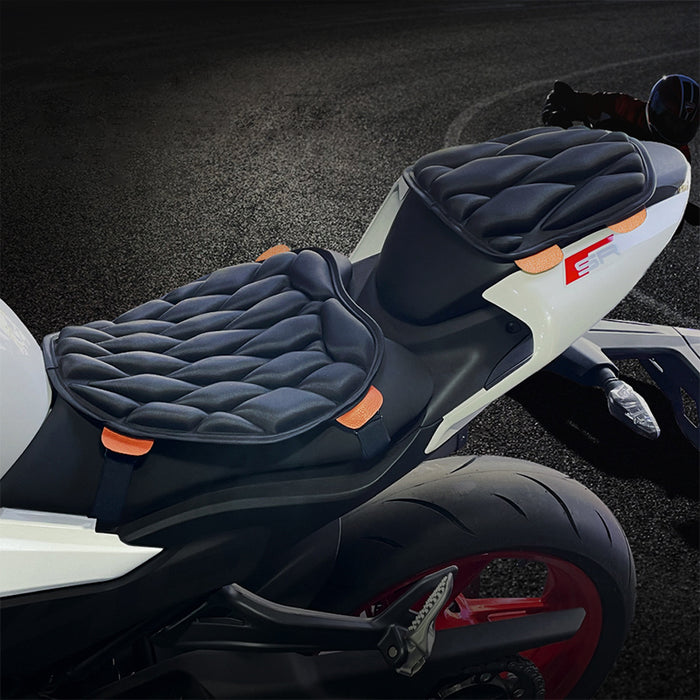 SEAMETAL Motorcycle Seat Cushion 3D Comfort Air Seat Cushion Cover Heat Insulation Breathable EVA Waterproof Shock-Absorbing Pad