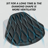SEAMETAL Motorcycle Seat Cushion 3D Comfort Air Seat Cushion Cover Heat Insulation Breathable EVA Waterproof Shock-Absorbing Pad