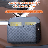 SEAMETAL Diamond Pattern Car Storage Box Multifunctional PU Leather Car Seat Side Storage Bag Large Capacity Universal Pocket Organizer