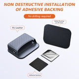 SEAMETAL Diamond Pattern Car Storage Box Multifunctional PU Leather Car Seat Side Storage Bag Large Capacity Universal Pocket Organizer