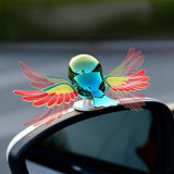 SEAMETAL Car Simulation Bird Windy Companion Flying Plugless Motorcycle Decoration Ornament Dynamic Sculpture Ornament/Windmill Decorative