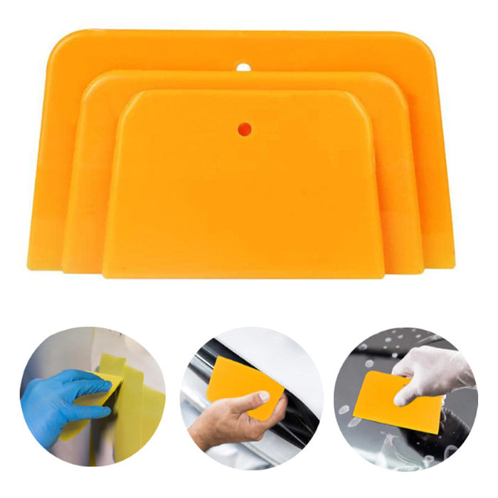 SEAMETAL 3Pcs Car Body Filler Spreaders 4/5/6 Inch Reusable Soft Scraper for Applying Fillers Putties Caulks Film and Paint