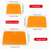 SEAMETAL 3Pcs Car Body Filler Spreaders 4/5/6 Inch Reusable Soft Scraper for Applying Fillers Putties Caulks Film and Paint
