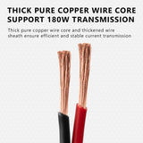 SEAMETAL 180W Car Cigarette Lighter Splitter 1 Male To 2/3 Female Sockets 12V/24V Fast Charger Power Adapter with Switch