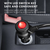 SEAMETAL 180W Car Cigarette Lighter Splitter 1 Male To 2/3 Female Sockets 12V/24V Fast Charger Power Adapter with Switch