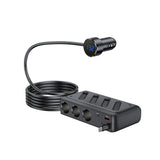 SEAMETAL 142W Car Charger Splitter Multi Ports PD USB Cigarette Lighter Adapter Car Phone Charger Splitter Socket with Switch