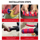 SEAMETAL Motorcycle Handlebar Cover Breathable Sponge Covers Protector Cover Electric Bike Handlebar Brake Cover Set Accessories