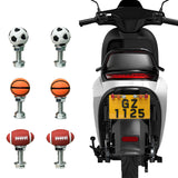 SEAMETAL Motorcycle License Plate Frame Bolt Screws Ball Decor Truck Fastener Cap Car License Plate Frame Bolts Screw For Any 6mm