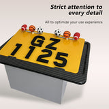 SEAMETAL Motorcycle License Plate Frame Bolt Screws Ball Decor Truck Fastener Cap Car License Plate Frame Bolts Screw For Any 6mm