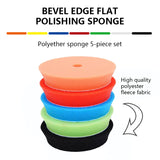 SEAMETAL 5PCS 5"/6 " Car Polishing Sponge Pads 130mm /155mm Foam Buffing Polish Pad Polishing Machine Wax Pads