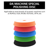 SEAMETAL 5PCS 5"/6 " Car Polishing Sponge Pads 130mm /155mm Foam Buffing Polish Pad Polishing Machine Wax Pads