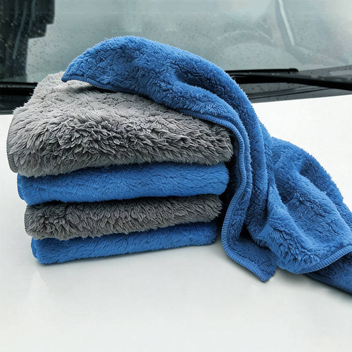 SEAMETAL Car Coral Fleece Cleaning Cloth Strong Water and Oil Absorption Soft Rag Universal Coral Fleece Fiber Edge Towel Coral Velvet Rag