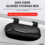 SEAMETAL Car Sunglasses Case Sun Visor Universal Anti-Scratch Auto Organizers Car Glasses Holder Driving Road Trip