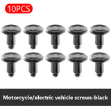 SEAMETAL 5/10PCS 6mm Aluminum Alloy Snap Expansion Screws Bolts Motorcycle Body Trim Panel Fastener Screw Clips Motorcycle Accessories