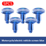 SEAMETAL 5/10PCS 6mm Aluminum Alloy Snap Expansion Screws Bolts Motorcycle Body Trim Panel Fastener Screw Clips Motorcycle Accessories