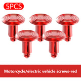 SEAMETAL 5/10PCS 6mm Aluminum Alloy Snap Expansion Screws Bolts Motorcycle Body Trim Panel Fastener Screw Clips Motorcycle Accessories