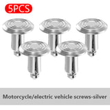 SEAMETAL 5/10PCS 6mm Aluminum Alloy Snap Expansion Screws Bolts Motorcycle Body Trim Panel Fastener Screw Clips Motorcycle Accessories