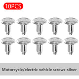 SEAMETAL 5/10PCS 6mm Aluminum Alloy Snap Expansion Screws Bolts Motorcycle Body Trim Panel Fastener Screw Clips Motorcycle Accessories
