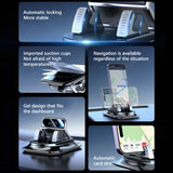 SEAMETAL Car Phone Holder Central Control Dashboard 360 Degree Rotating Suction Cup Anti Slip Base Navigation Support Durable Car Accessories