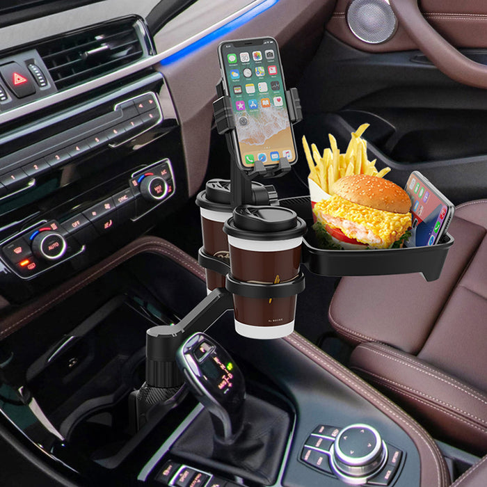 SEAMETAL Car Cup Extended Tray for Food Drink Snack Holder Universal Auto Central Console Table for Bottle Support