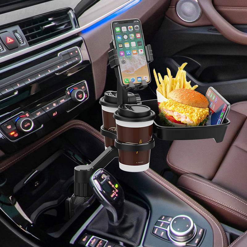 SEAMETAL Car Cup Extended Tray For Food Drink Snack Holder Universal Auto Central Console Table For Bottle Support Accessories