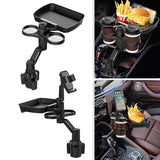 SEAMETAL Car Cup Extended Tray For Food Drink Snack Holder Universal Auto Central Console Table For Bottle Support Accessories
