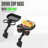 SEAMETAL Car Cup Extended Tray For Food Drink Snack Holder Universal Auto Central Console Table For Bottle Support Accessories