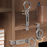 SEAMETAL Foldable Phone Holder Magnetic Stand 360 Dual-sided Rotating Phone Clip Portable ABS Tripod Mobile Holder For Car Navigation