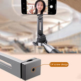 SEAMETAL Foldable Phone Holder Magnetic Stand 360 Dual-sided Rotating Phone Clip Portable ABS Tripod Mobile Holder For Car Navigation