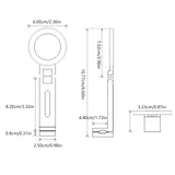 SEAMETAL Foldable Phone Holder Magnetic Stand 360 Dual-sided Rotating Phone Clip Portable ABS Tripod Mobile Holder For Car Navigation