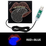 SEAMETAL Creative Fun Red Lips Lamp Car Interior Rear Windshield LED Funny Decorative Lights Display Atmosphere Screen Lights