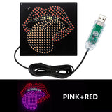 SEAMETAL Creative Fun Red Lips Lamp Car Interior Rear Windshield LED Funny Decorative Lights Display Atmosphere Screen Lights