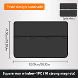 SEAMETAL Magnetic Car Window Sunshade Detachable Spliced Side Window Curtain Car Glass Sun Protection Curtain Shade
