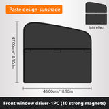 SEAMETAL Magnetic Car Window Sunshade Detachable Spliced Side Window Curtain Car Glass Sun Protection Curtain Shade