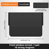 SEAMETAL Magnetic Car Window Sunshade Double Layer Sunshade Full/Semi Shading Car Curtain Front Rear Parasol With Storage Pocket
