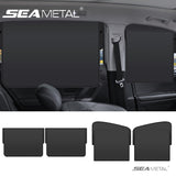 SEAMETAL Magnetic Car Window Sunshade Double Layer Sunshade Full/Semi Shading Car Curtain Front Rear Parasol With Storage Pocket