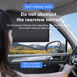 SEAMETAL Magnetic Car Window Sunshade Double Layer Sunshade Full/Semi Shading Car Curtain Front Rear Parasol With Storage Pocket