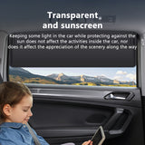 SEAMETAL Magnetic Car Window Sunshade Double Layer Sunshade Full/Semi Shading Car Curtain Front Rear Parasol With Storage Pocket