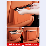 SEAMETAL Leather Car Trash Can Magnetic Seat Back Hanging Hidden Storage Bag Vehicle Interior Organizer Creative Auto Accessories