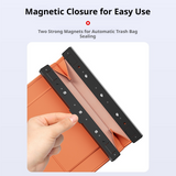 SEAMETAL Leather Car Trash Can Magnetic Seat Back Hanging Hidden Storage Bag Vehicle Interior Organizer Creative Auto Accessories