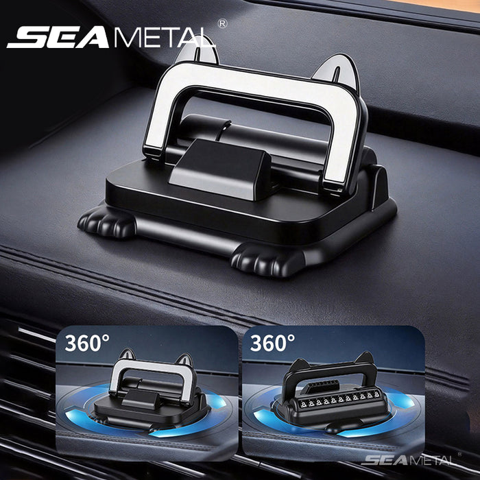 SEAMETAL Sliding Privacy Car Temporary Parking Number Card, Dual Phone Number Dashboard Display