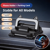 SEAMETAL Universal Dashboard Car Phone Holder 360° Rotation Stable Car Phone Mount With Parking Number Plate Smartphone Navigation Holder