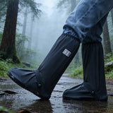 SEAMETAL Riding Rain Boots Cover Waterproof Shoes Men Women Non-slip Reflective Shoes Cover For Motorcycle Boots Rain Cover